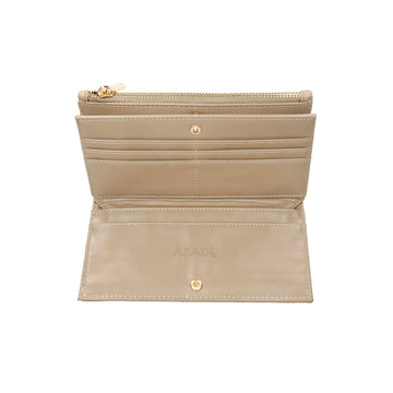 Azade Quilted Wallet Taupe